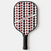 Red Black-afspeelkaartmodellen casino-patroonpatro Pickleball Paddle (Achterkant)