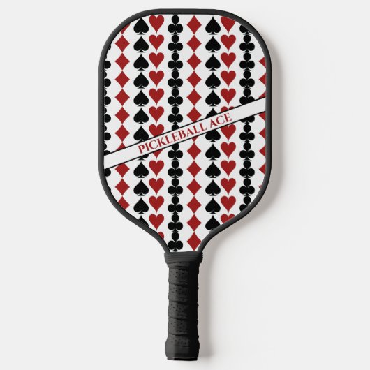 Red Black-afspeelkaartmodellen casino-patroonpatro Pickleball Paddle (Achterkant)