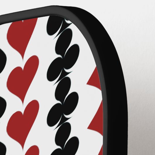 Red Black-afspeelkaartmodellen casino-patroonpatro Pickleball Paddle (Links Detail)