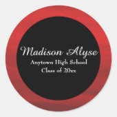 Red Black Afstuderen Sticker (Voorkant)