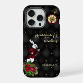 Red Black Alice in Wonderland Illustratie iPhone Hoesje (Achterkant)
