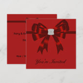 Red Black All Occasion Party Kaart (Voorkant / Achterkant)