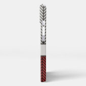 Red Black and Grey Black Masculine Chevron Pattern iPhone Hoesje (Linkerkant)