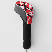 red, black, and white graphic golfheadcover (Schuin)