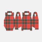 Red Black and White Plaid Pattern Gable Bedankdoosjes (Uitgevouwen)