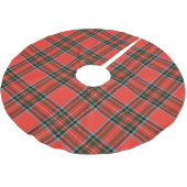 Red Black and White Plaid Pattern Kerstboom Rok (Gekanteld)