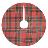 Red Black and White Plaid Pattern Kerstboom Rok (Voorkant)