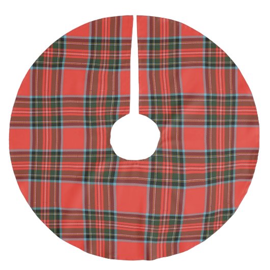 Red Black and White Plaid Pattern Kerstboom Rok (Voorkant)