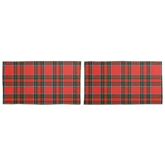 Red Black and White Plaid Pattern Style Kussensloop (Voorkant-Set)