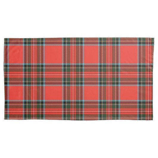 Red Black and White Plaid Pattern Style Kussensloop (Voorkant-Links)