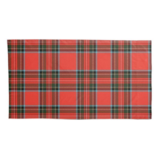 Red Black and White Plaid Pattern Style Kussensloop (Achterkant-Rechts)