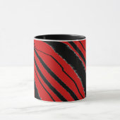 Red Black Animal Print Combo Mok (Midden)