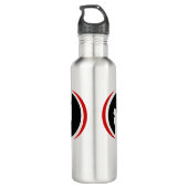 Red Black Baseball Batter Logo Waterfles (Achterkant)