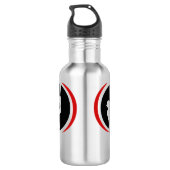 Red Black Baseball Batter Logo Waterfles (Achterkant)