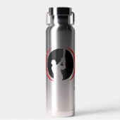 Red Black Baseball Batter Logo Waterfles (Voorkant)