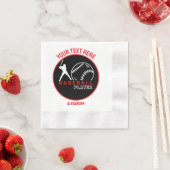 Red Black Baseball Girl Boy Verjaardagsfeestje Servet (Insitu)