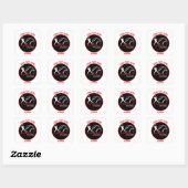 Red Black Baseball Girl Boy Verjaardagsfeestje Vierkante Sticker (Vel)