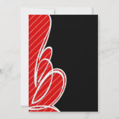 Red Black Bat Mitzvah Kaart (Achterkant)