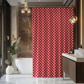 Red Black Bath Curtain Stylish Gift for Home Douchegordijn