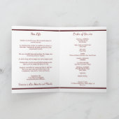 Red Black begrafenis begrafenisdienst gevouwen pro Programma (Binnen)