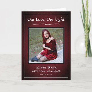 Red Black begrafenis begrafenisdienst gevouwen pro Programma