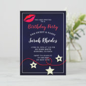 Red Black Birthday Kaart (Staand voorkant)