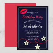 Red Black Birthday Kaart (Voorkant / Achterkant)