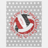 red black boho volleyball court is mijn gelukkige fleece deken (Voorkant)