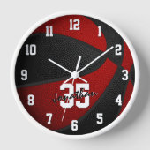 red black boys girls basketball personalized (Voorkant)