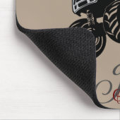 Red Black Boys Rusty Name Monogram Monster Truck Muismat (Hoek)