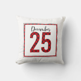 Red Black Buffalo Check Christmas Sierkussen