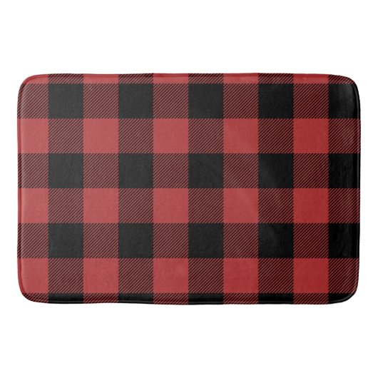 Red Black Buffalo Check Pset Badmat (Voorkant)