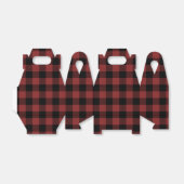 Red Black Buffalo Check Pset Bedankdoosjes (Uitgevouwen)