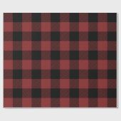 Red Black Buffalo Check Pset Cadeaupapier (Vlak)