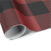 Red Black Buffalo Check Pset Cadeaupapier (Rol Hoek)