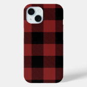 Red Black Buffalo Check Pset Case-Mate iPhone Case (Achterkant)