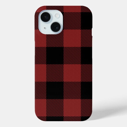 Red Black Buffalo Check Pset Case-Mate iPhone Case (Achterkant)