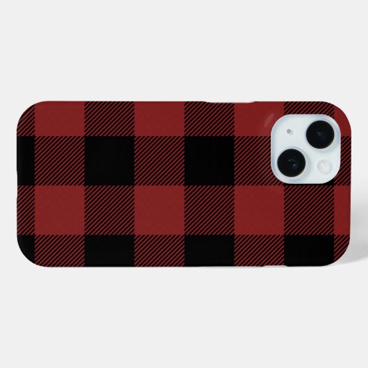 Red Black Buffalo Check Pset Case-Mate iPhone Case (Achterkant (horizontaal))
