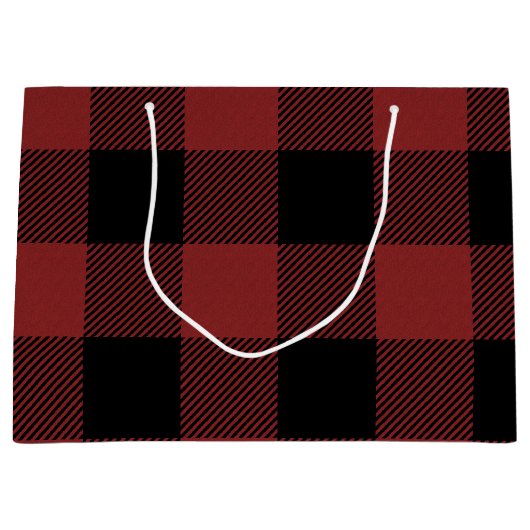 Red Black Buffalo Check Pset Groot Cadeauzakje (Voorkant)