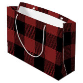 Red Black Buffalo Check Pset Groot Cadeauzakje (Achterkant Gekanteld)