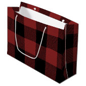 Red Black Buffalo Check Pset Groot Cadeauzakje (Voorkant Gekanteld)