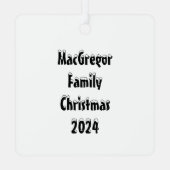 Red Black Buffalo Check Pset Metalen Ornament (Achterkant)