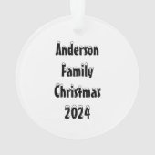Red Black Buffalo Check Pset Ornament (achterkant)