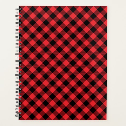 Red Black Buffalo Check Pset Planner (Voorkant)