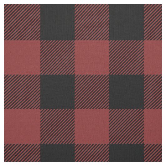 Red Black Buffalo Check Pset Stof (Swatch)