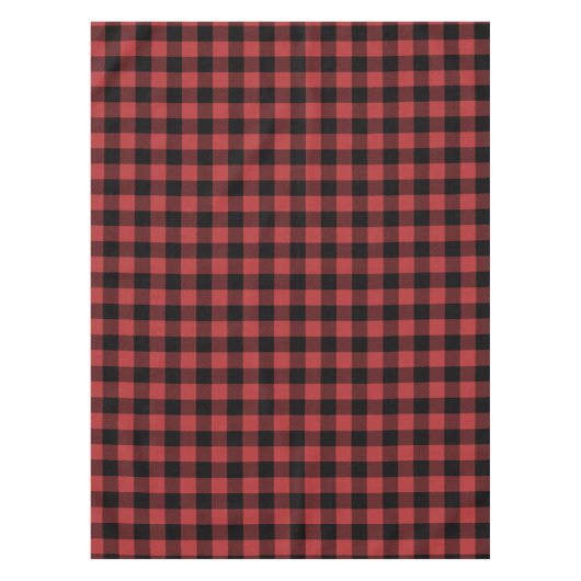 Red Black Buffalo Check Pset Tafelkleed (Voorkant)