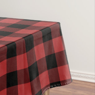Red Black Buffalo Check Pset Tafelkleed