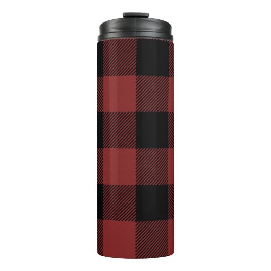Red Black Buffalo Check Pset Thermosbeker (Voorkant)