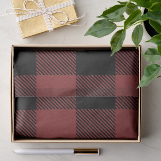 Red Black Buffalo Check Pset Tissuepapier (Geschenk)