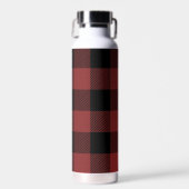 Red Black Buffalo Check Pset Waterfles (Voorkant)